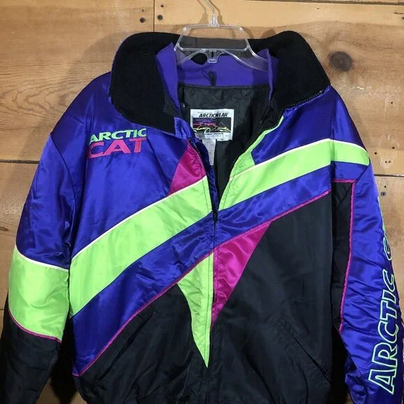 Vintage Arctic Cat 2-In-1 Retro Snowmobile Arcticwear Jacket Mens Size Medium